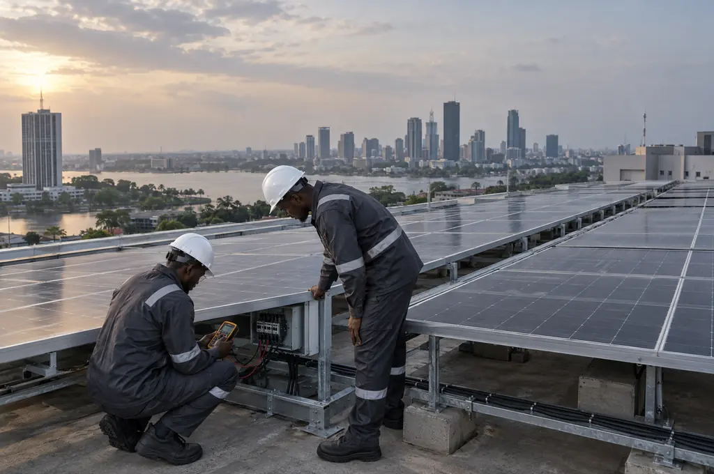 Panneaux solaires installés en toiture