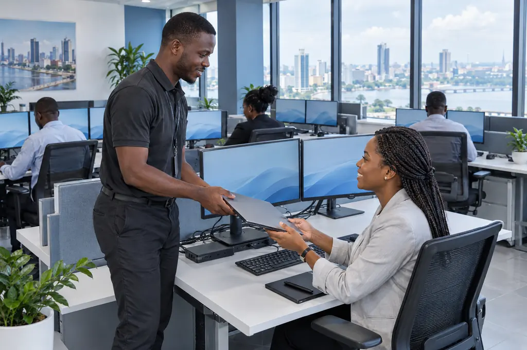 Bureaux équipés en postes de travail